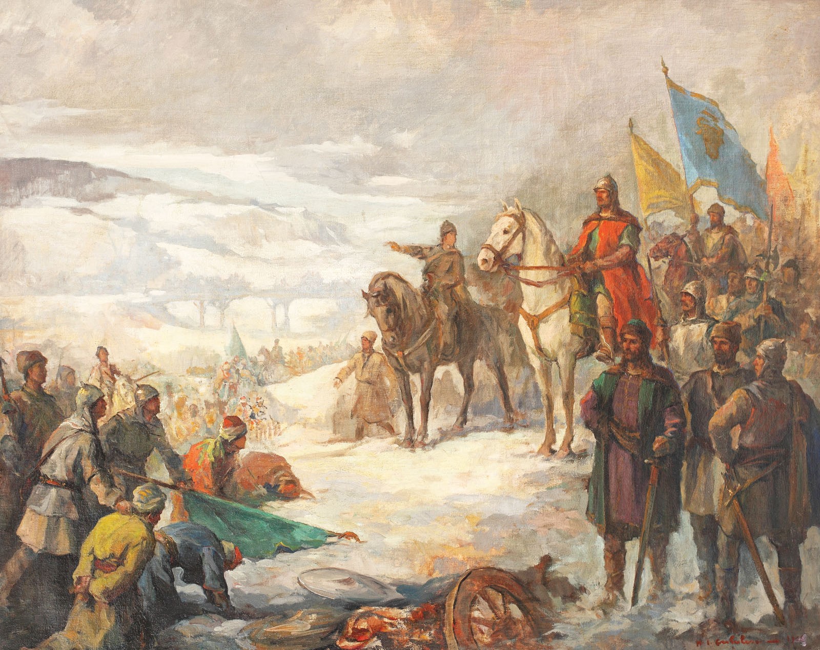 Honoriu Creţulescu, Ștefan cel Mare în bătălia de la Podul Înalt (1475).jpg